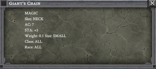 GIANT'S CHAIN item card